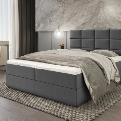 Kontinentales Bett GIRA – 160x200, grau