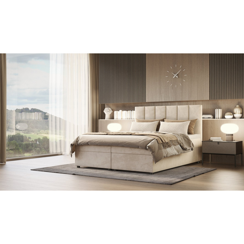 Hotelbett DELTA – 200x200, beige