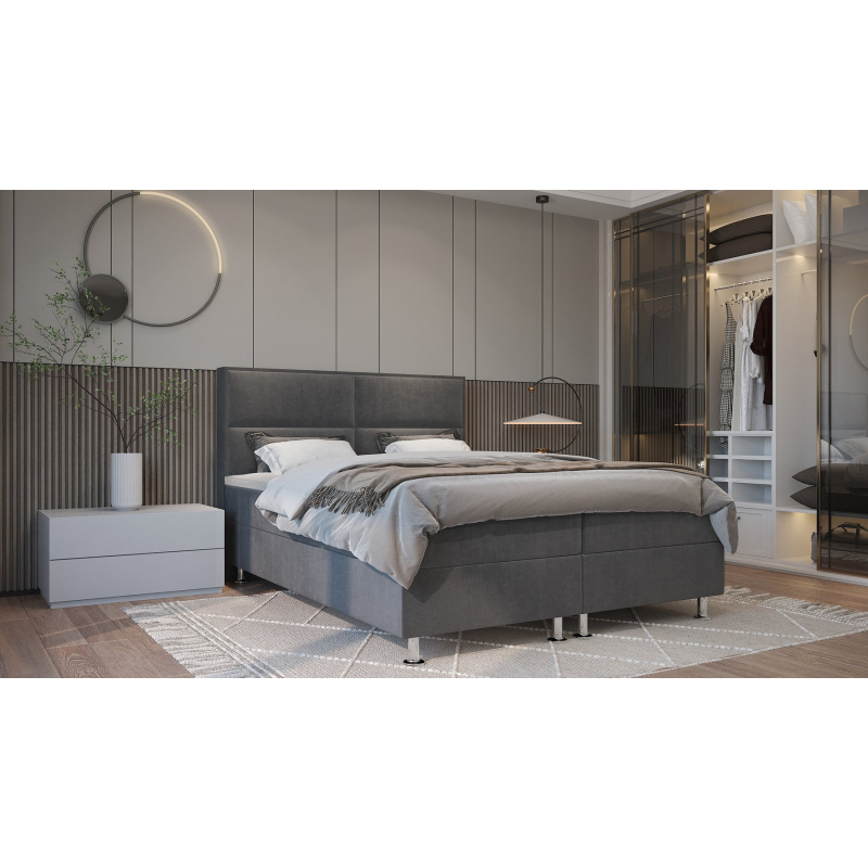 Boxspringbett FIXIE – 120x200, Grau