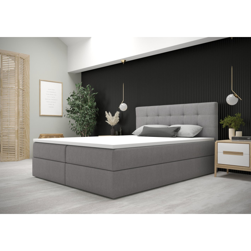 Modernes Bett mit Stauraum 180x200 STIG 5 – grau