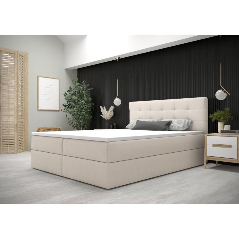 Modernes Bett mit Stauraum 180x200 STIG 5 – Beige