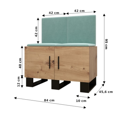 Flur-Garnitur RUMIE 19 – Eiche Artisan, beige Paneele