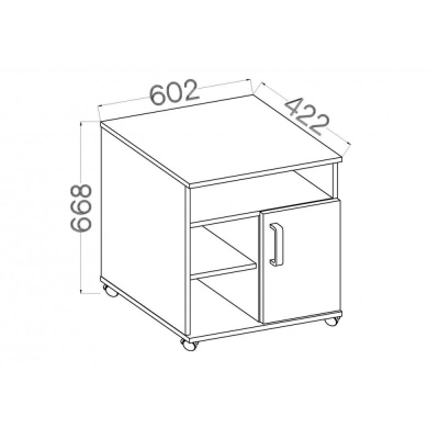 Tischcontainer MABAKA – grau