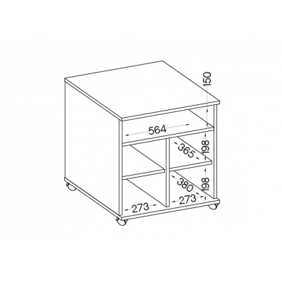 Tischcontainer MABAKA – grau