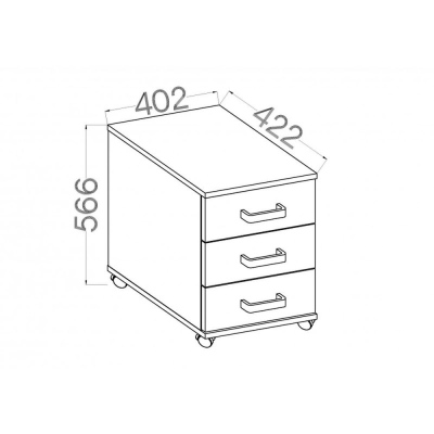 Schubladencontainer zum Tisch MABAKA – grau