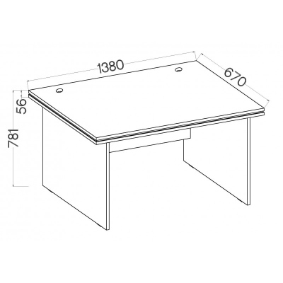 Schreibtisch MABAKA 2 – Eiche Artisan