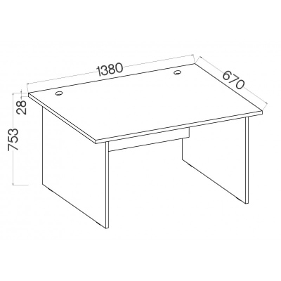 Schreibtisch MABAKA 1 – Eiche Artisan