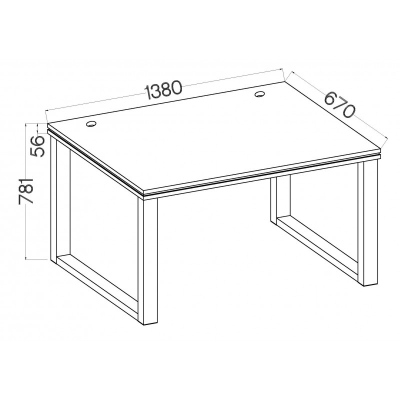 Schreibtisch fürs Büro MABAKA 2 – grau