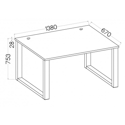 Schreibtisch fürs Büro MABAKA 1 – Artisan-Eiche