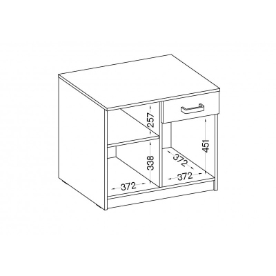 Schreibtisch mit Schrank MABAKA 2 – Grau / Eiche Artisan