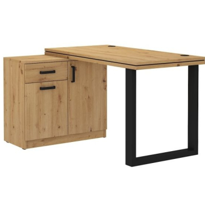 Schreibtisch mit Schrank MABAKA 2 – Eiche Artisan