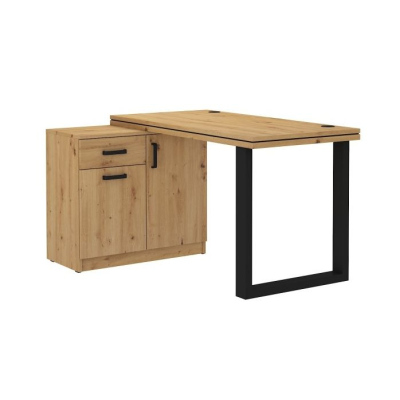 Schreibtisch mit Schrank MABAKA 2 – Eiche Artisan