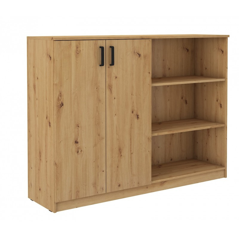 Schrank mit Regal MABAKA – Eiche Artisan