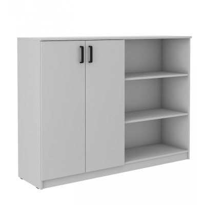 Schrank mit Regal MABAKA – Grau