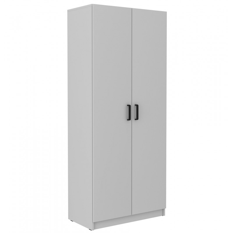 Zweitüriger Kleiderschrank MABAKA – Breite 80 cm, grau