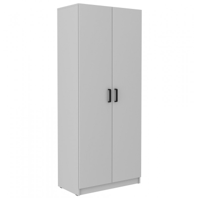 Zweitüriger Kleiderschrank MABAKA – Breite 80 cm, grau