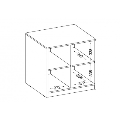 Regalschrank MABAKA – Eiche Artisan