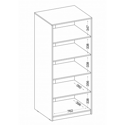 Hohes Regal MABAKA 1 – Eiche Artisan