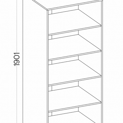 Hohes Regal MABAKA 1 – grau