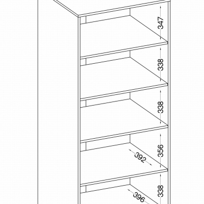 Hohes Regal MABAKA 1 – grau