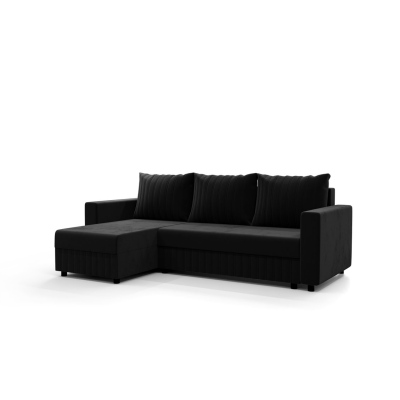 Schlaf Couchgarnitur EDITH – Schwarz