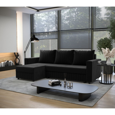 Schlaf Couchgarnitur EDITH – Schwarz