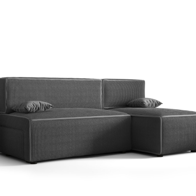 Bequeme Couch mit Stauraum RADANA – grau