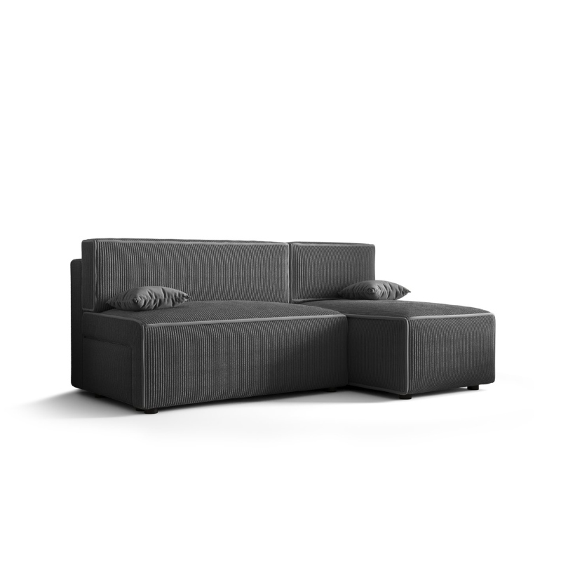 Bequeme Couch mit Stauraum RADANA – grau