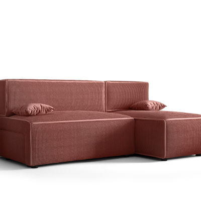 Bequeme Couch mit Stauraum RADANA – lachsrosa