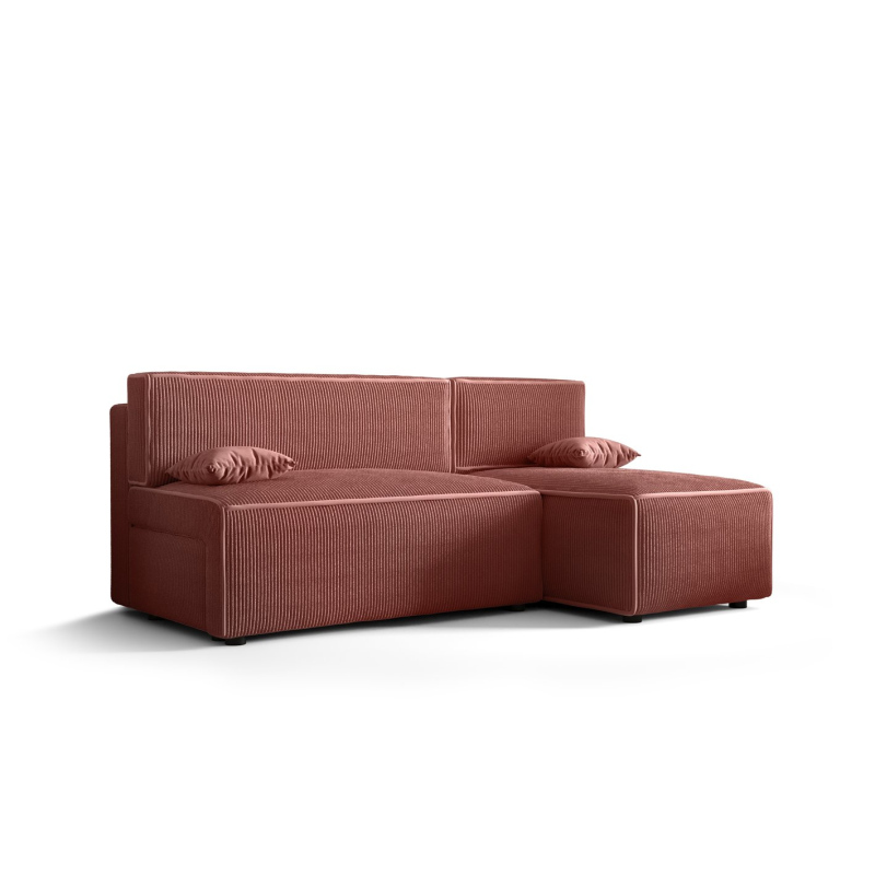 Bequeme Couch mit Stauraum RADANA – lachsrosa