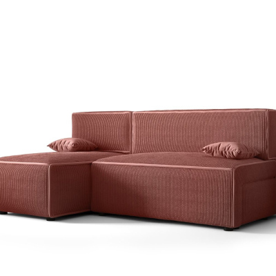 Bequeme Couch mit Stauraum RADANA – lachsrosa