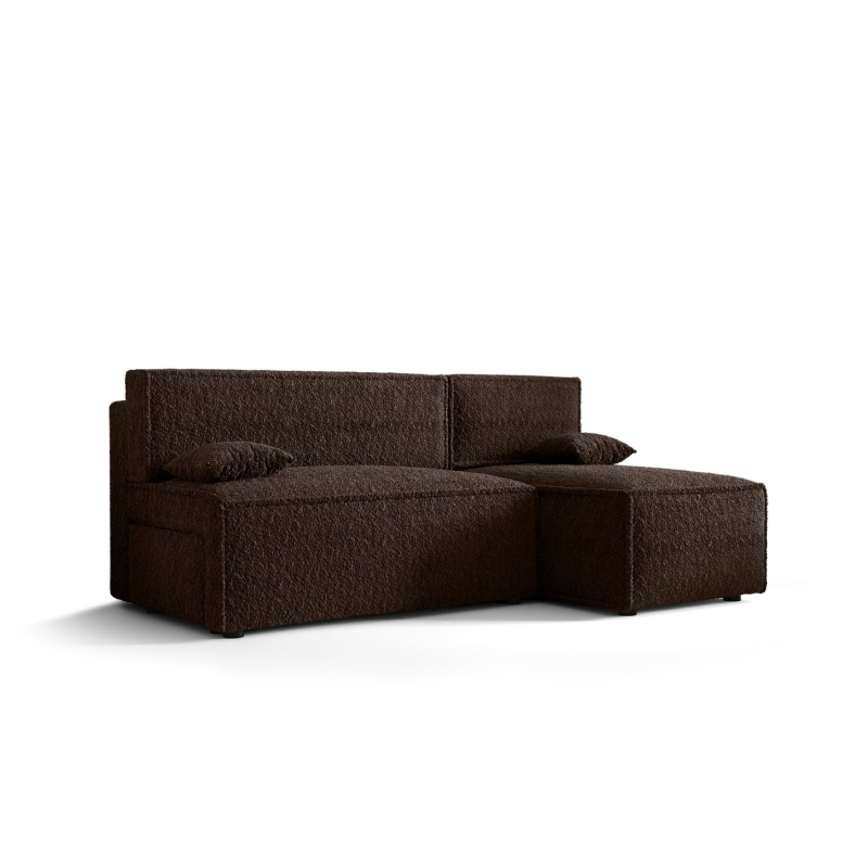 Bequeme Couch mit Stauraum RADANA – dunkelbraun