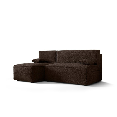 Bequeme Couch mit Stauraum RADANA – dunkelbraun