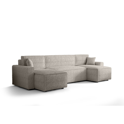 Bequeme U-förmige Schlafcouch RADANA – beige