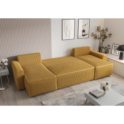 Bequeme U-förmige Schlafcouch RADANA – beige