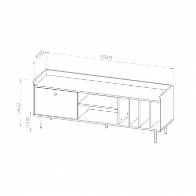 TV-Bank STEFANIE 2 – braun/schwarz