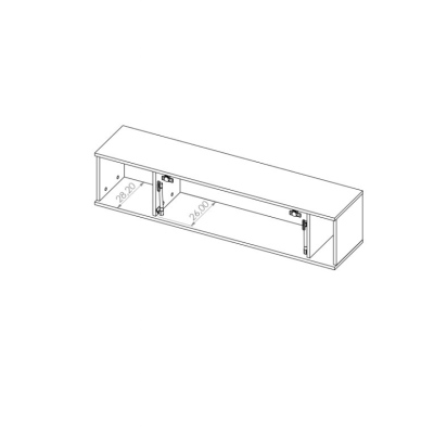 Hängeschrank ANASTAZIE – schwarz