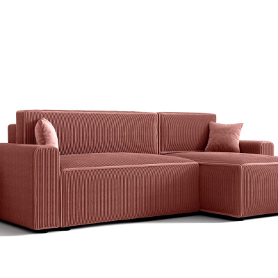 Bequeme Schlafcouch RADANA – lachsrosa