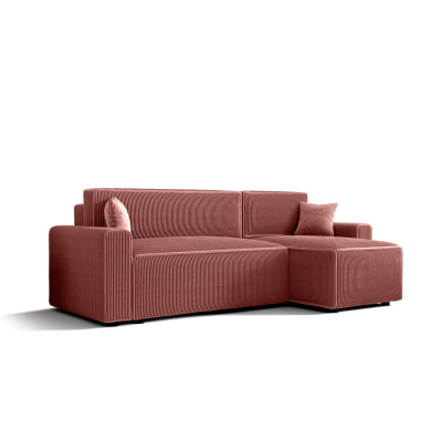 Bequeme Schlafcouch RADANA – lachsrosa