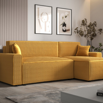 Bequeme Schlafcouch RADANA – gelb