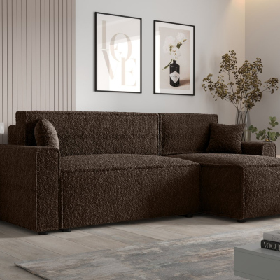 Bequeme Schlafcouch RADANA – dunkelbraun