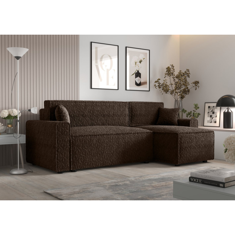 Bequeme Schlafcouch RADANA – dunkelbraun