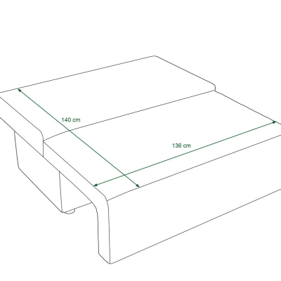 Komfortables Sofa mit Stauraum RADANA – hellbraun 1