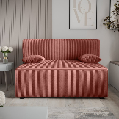 Bequemes Sofa mit Stauraum RADANA – lachsrosa