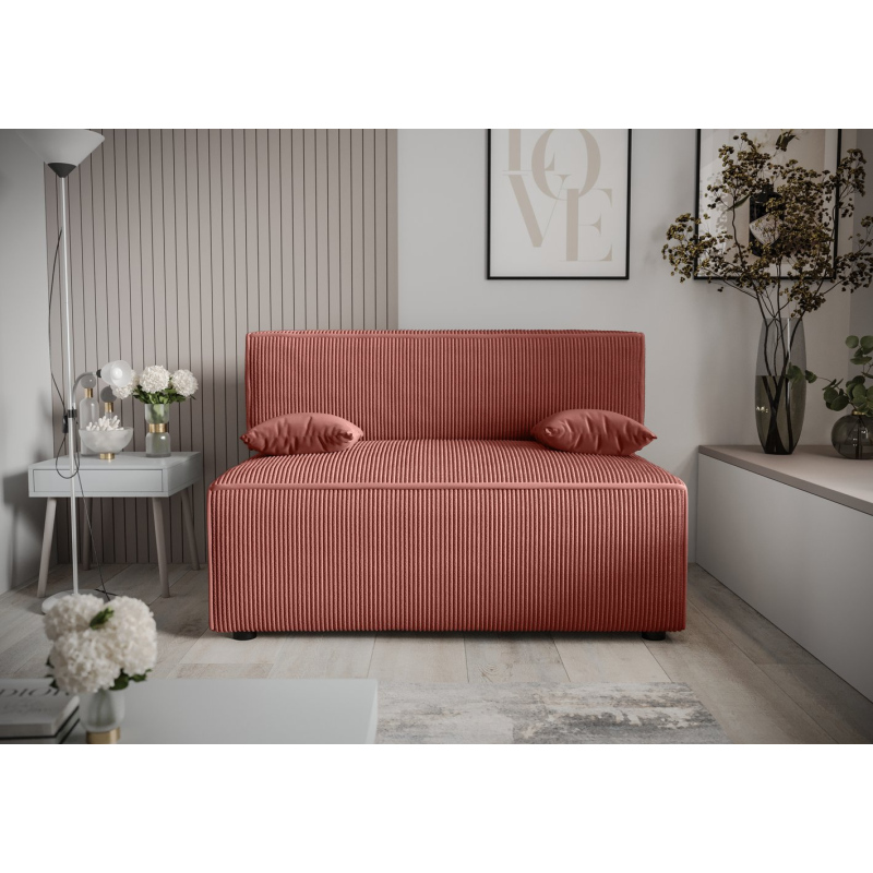 Bequemes Sofa mit Stauraum RADANA – lachsrosa