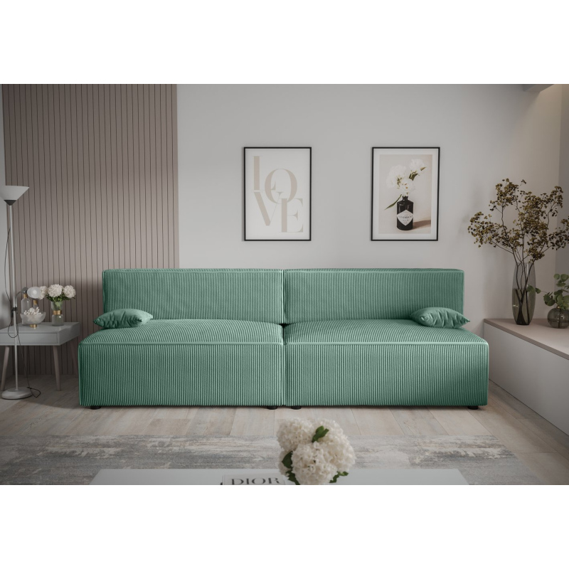 Stilvolles Sofa mit Stauraum RADANA – hellgrün