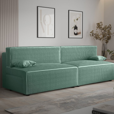 Stilvolles Sofa mit Stauraum RADANA – hellgrün