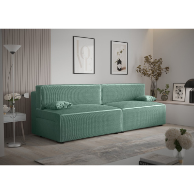 Stilvolles Sofa mit Stauraum RADANA – hellgrün