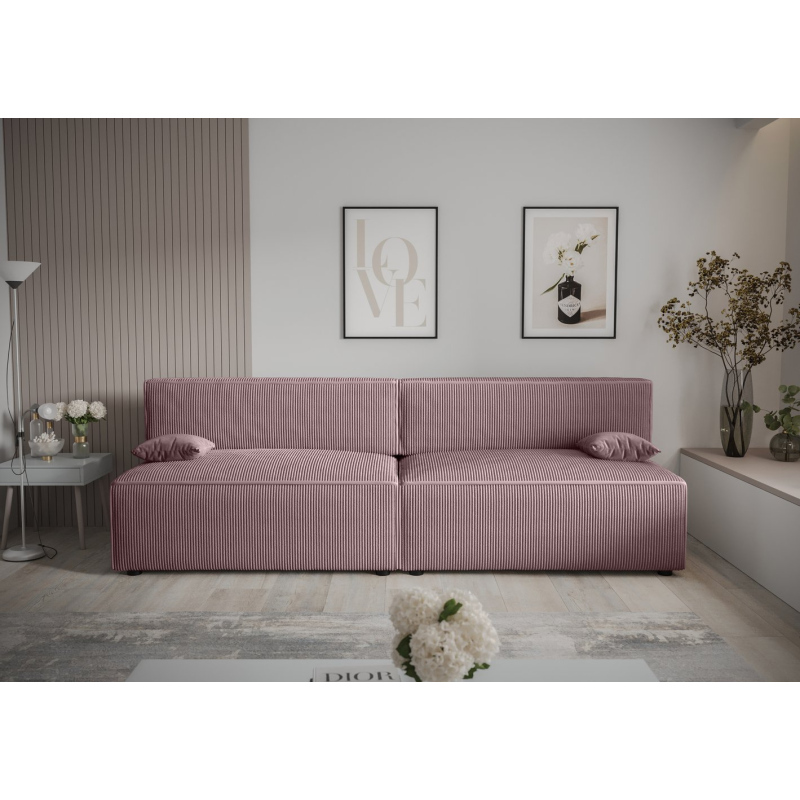 Stilvolles Sofa mit Stauraum RADANA – rosa