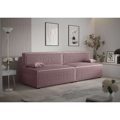 Stilvolles Sofa mit Stauraum RADANA – rosa